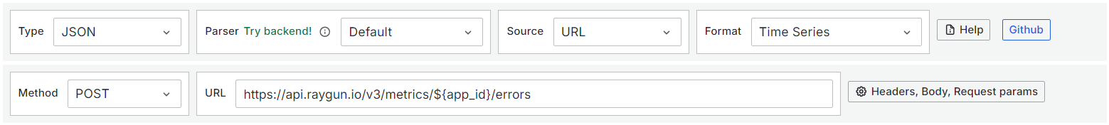 Grafana Infinity query