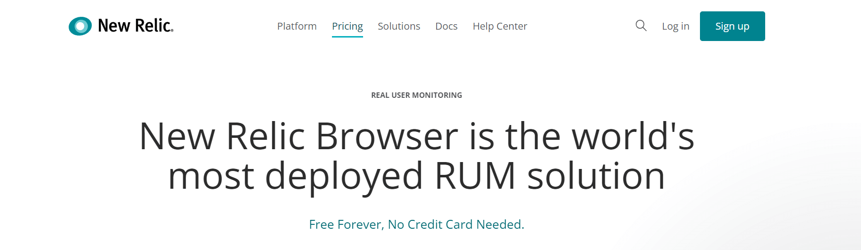 Screenshot showing New Relic's RUM