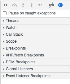 Error breakpoint Google Chrome