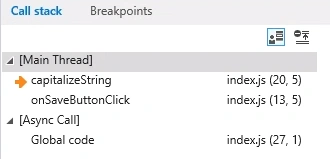 Call stack Internet Explorer Debugging