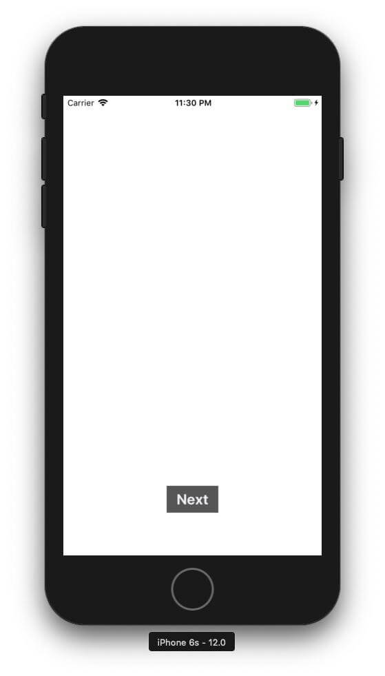 Debug iOS: Image of the sample app view