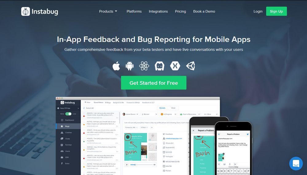Instabug is an iOS crash reporting tool
