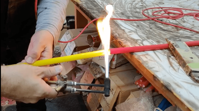 burning a neon tube