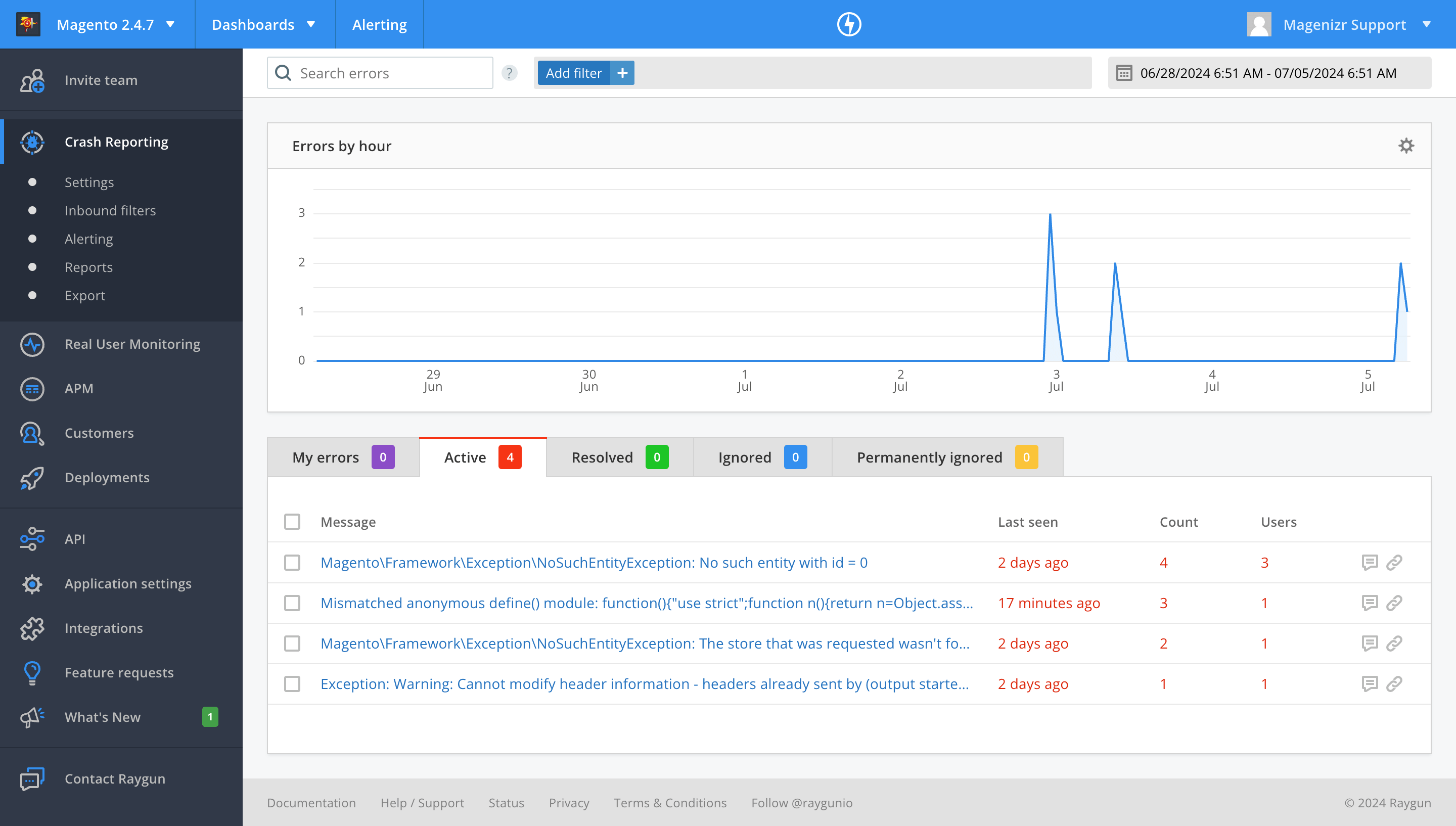 Crash Reporting Dashboard