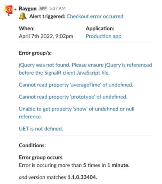 Alert details