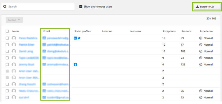 Feature image for 10 new Raygun features: #3 Export users to CSV