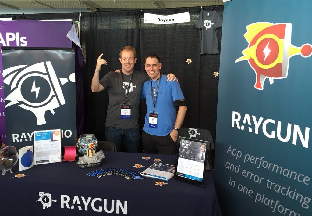 Raygun Booth at the Developer Week tech events