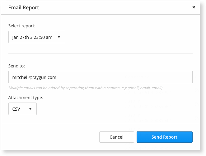 You can email the reports to any team member 