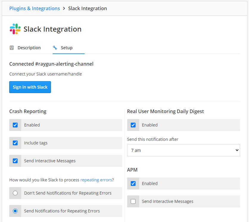 Slack Raygun Docs