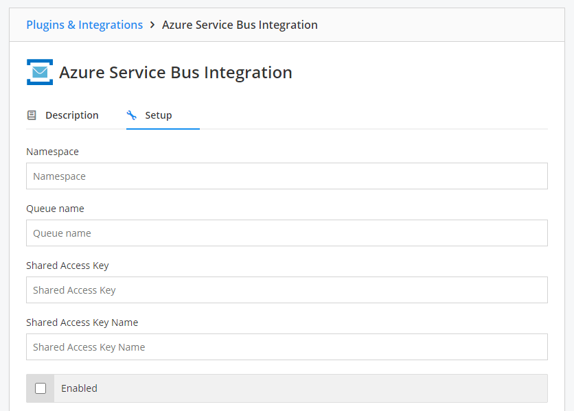 Azure service bus set up