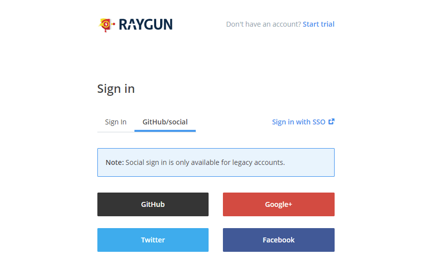 Basic SSO controls found on sign-in screen